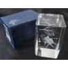 Glass Crystal Glass 3D Laser Etched Solid Cube Fish-Decorativ