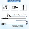 Akoree 2-Pack G-Shape Clip Ear Piece Walkie Talkie Headset 2