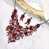 BriLove Wedding Bridal Jewelry Set for Women Crystal Flower Enamel