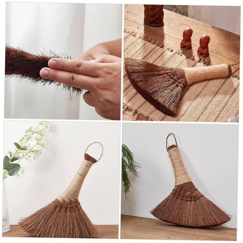 Ipetboom Short Handle Broom Home Palm Fiber Broom Sweeper Broom