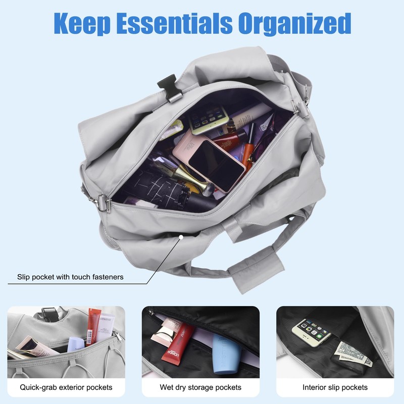 forestfish Gym Bag For Women With Yoga Mat Holder &