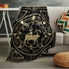 Taurus Zodiac Moon Constellation Throw Blanket - Soft Microfiber, 60"X50"