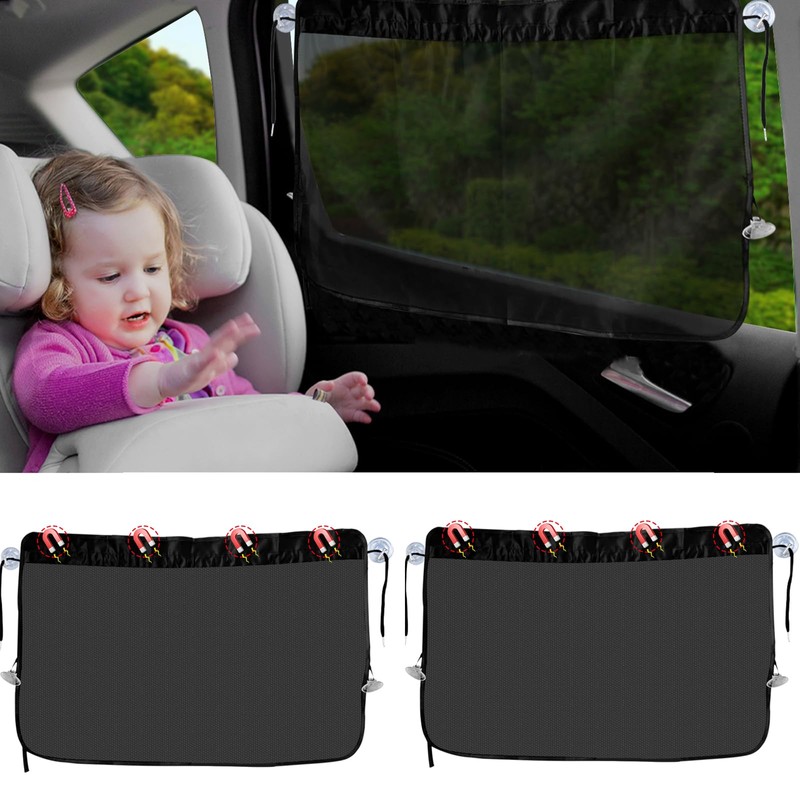 Ovege Car Window Shades for Baby 2pcs Side Window Sun