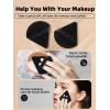 Set Brochas Y Esponjas De Maquillaje Con Cosmetiquera Negro