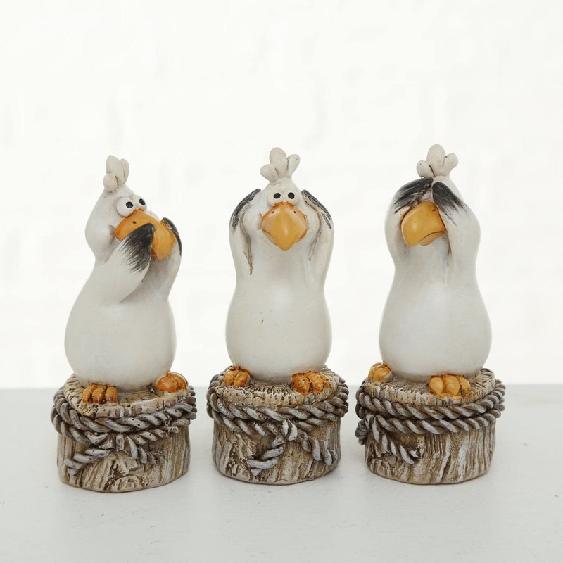 Boltze Seagull Harrys 3 Sort Height 10 cm Material: Resin