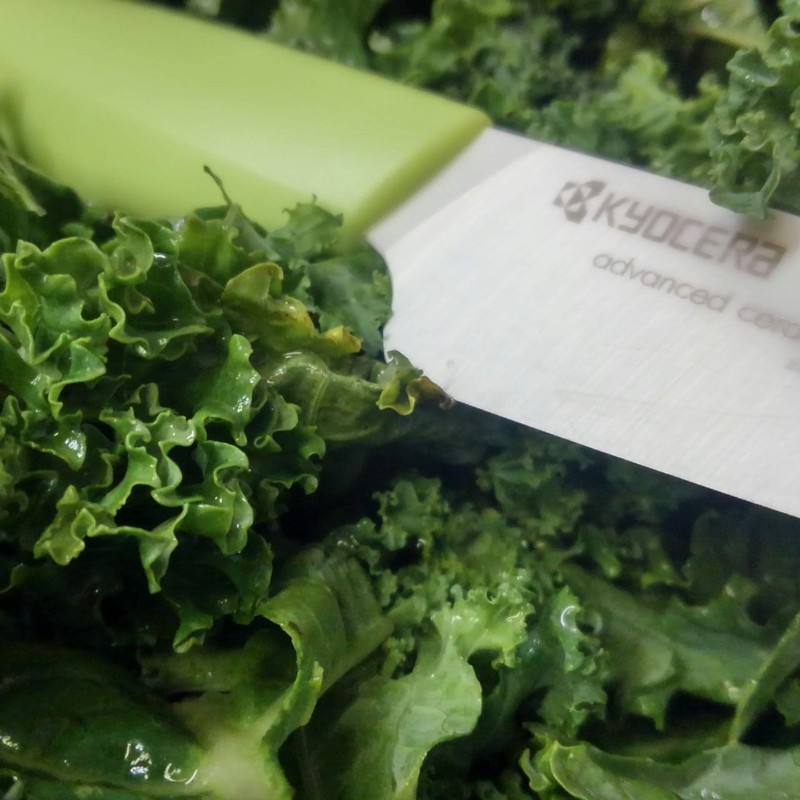 Kyocera Advanced Ceramic Revolution Series 3-inch Paring Knife, Green Handle,