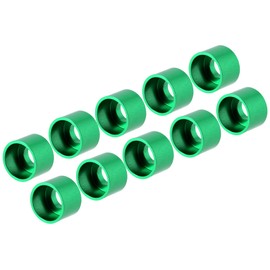 Set of CNC sleeves for cylinder head screw M6, green anodised, for clutch and alternator cover engine M500 / M700