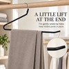 Pants Hangers 10 Pack, Space-Saving Open-End Metal Trouser Hangers with