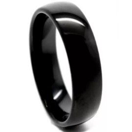 Our Own TUNGSTEN CARBIDE Highly Polished Black Plated Band Ring in size 12 - in Gift Box