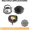 Yopay 2 Pack Cast Iron Trivet Heavy Duty, 7.7 inch