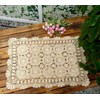 Damanni Rectangular Cotton Handmade Crochet Lace Table Runner Doilies Table