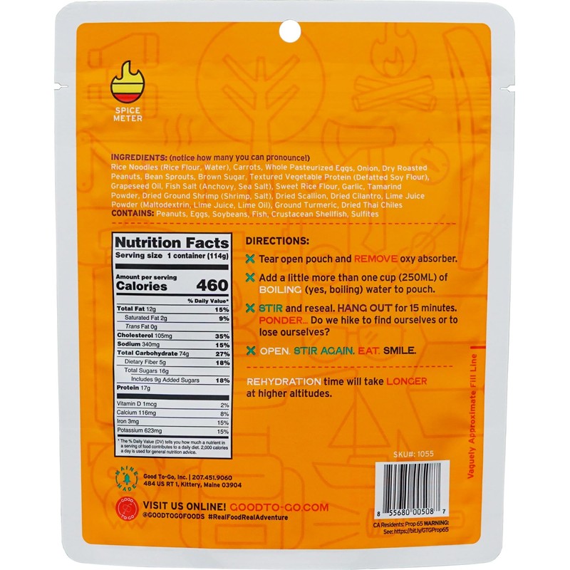 GOOD TO-GO Pad Thai (Single Serving) | Camping & Backpacking