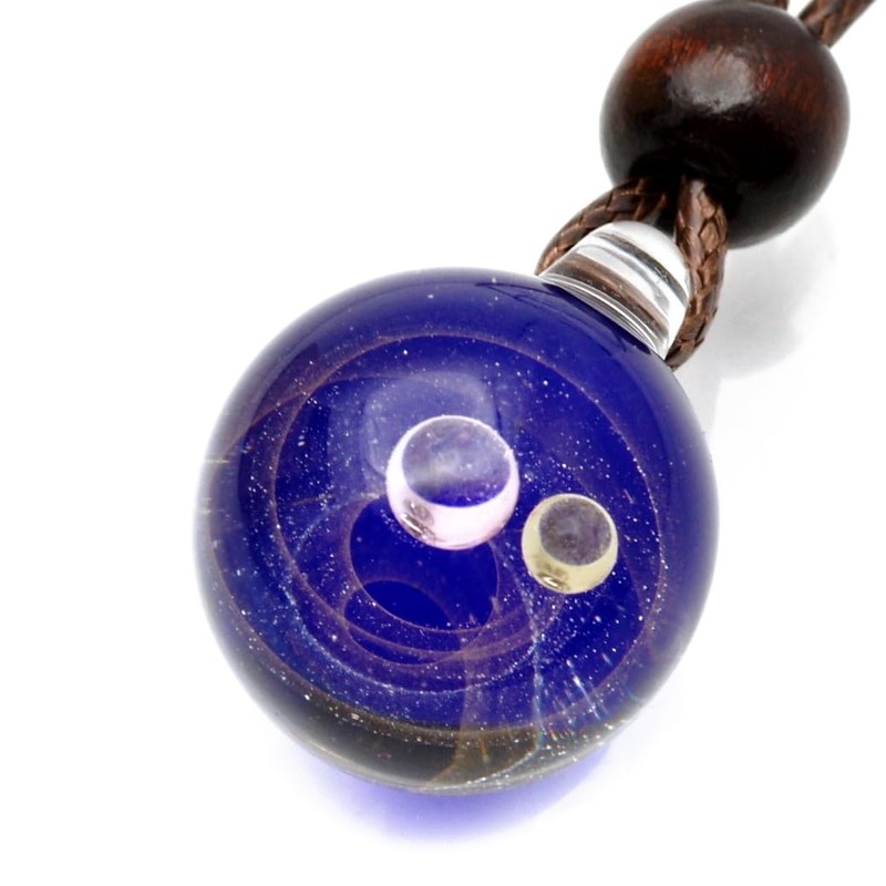 [GOLD STONE] Space Trapped in Glass Heat-Resistant Glass Art Pendant