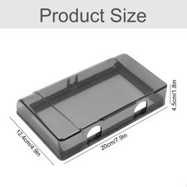 Socket Cover Switch Covers Plug Box - 86 Flip Outlet Waterproof Wall Switch Socket 2 Gang Switch for Bathroom Home Outdoor Black Transparent