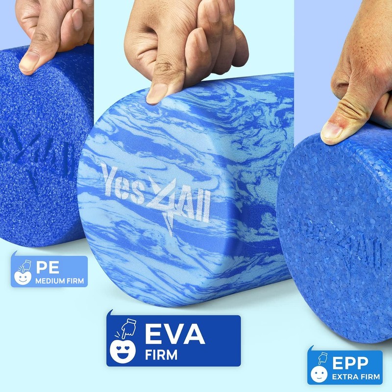 Yes4All EVA Firm Foam Roller for Back - Round Roller