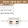 [1 Piece] Lingmfg Washing Machine Outlet Box 1/2 inch Press-Connect