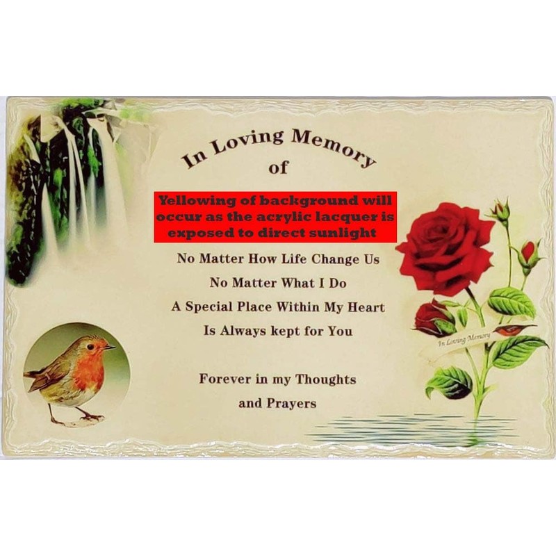 Old Tupton Ware Memorial Tile Plaque - In Loving Memory