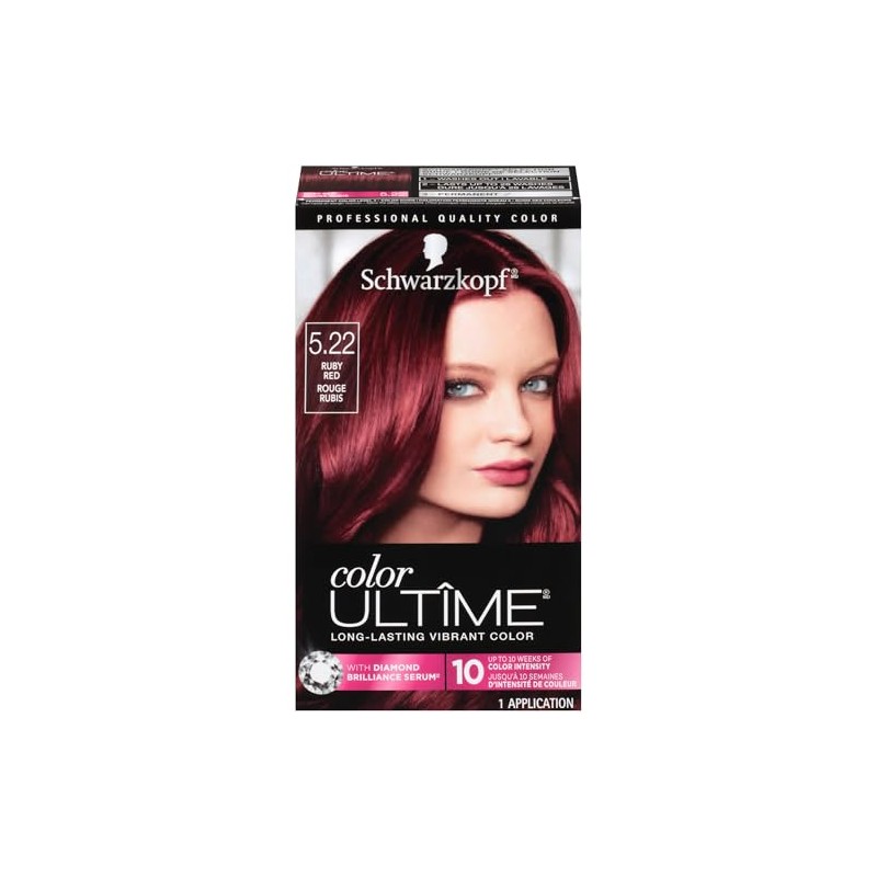 Schwarzkopf Color Ultime Hair Color Cream, 5.22 Ruby Red (Packaging