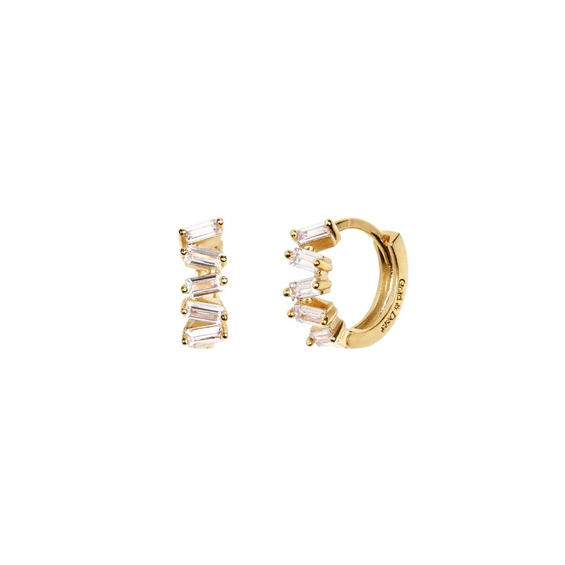 Gold&Deer 14K Goldfield Shine Cubic One-Touch Earrings Yellow Gold /