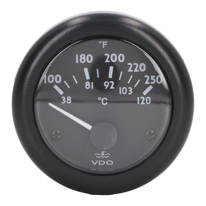 Engine Water Temperature Gauge 2in Wide Range High Accuracy Front