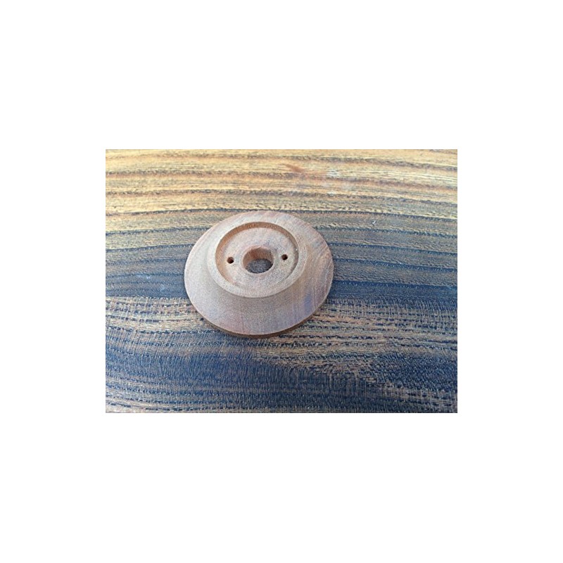 HARD WOOD BACK PLATE (60mm Diam) FOR VICTORIAN/EDWARDIAN DOORS