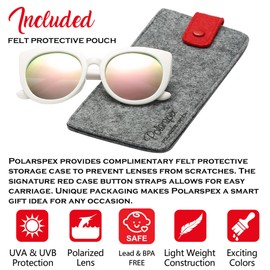 PolarSpex Girls Sunglasses-Polarized Toddler Cat Eye Sunglasses-Unbreakable & Fashionable Kids Sunglasses for Girls Age 2-8