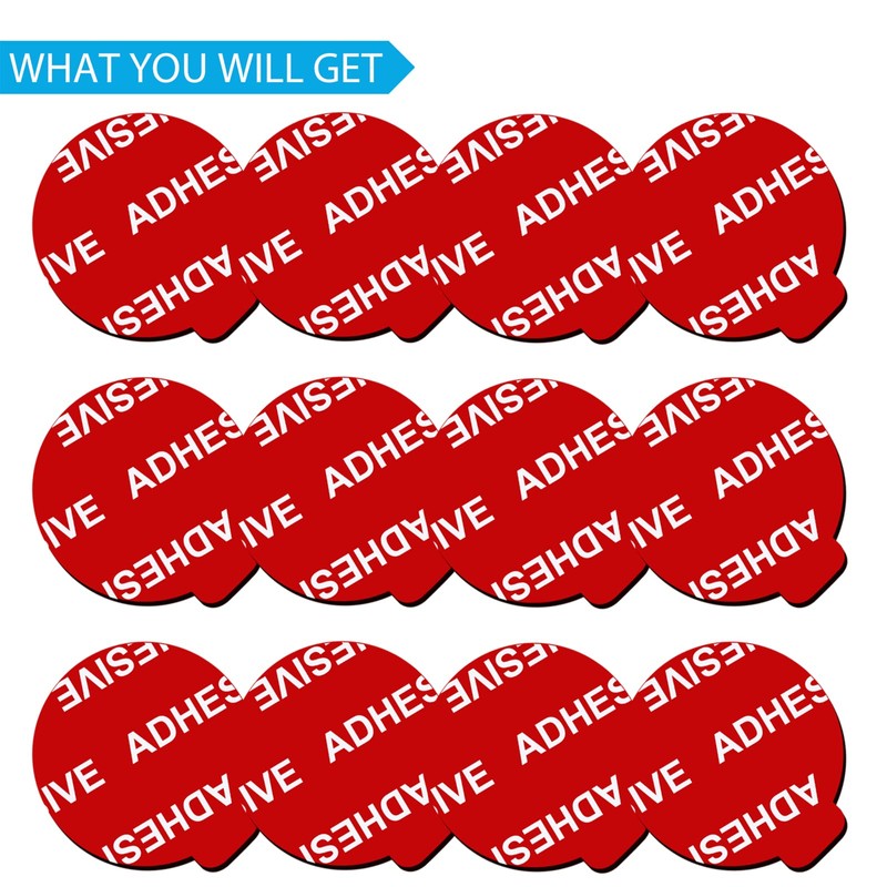 PKYAA 12 Pack Sticky Adhesive Compatible with Socket Base, Double-Sided