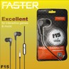 Faster F15 wired earbuds noise-canceling earbuds phone calls,Black