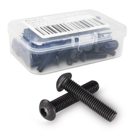 Cicidorai M4-0.7 x 50mm Button Head Socket Cap Bolts Screws, 10.9 Grade Alloy Steel, Black Oxide Finish, Machine Thread, Allen Socket Drive, Quantity 50