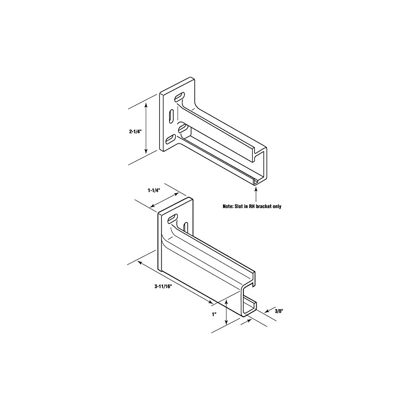Prime-Line R 7265 Drawer Track Back Plate, 3/8 In. x