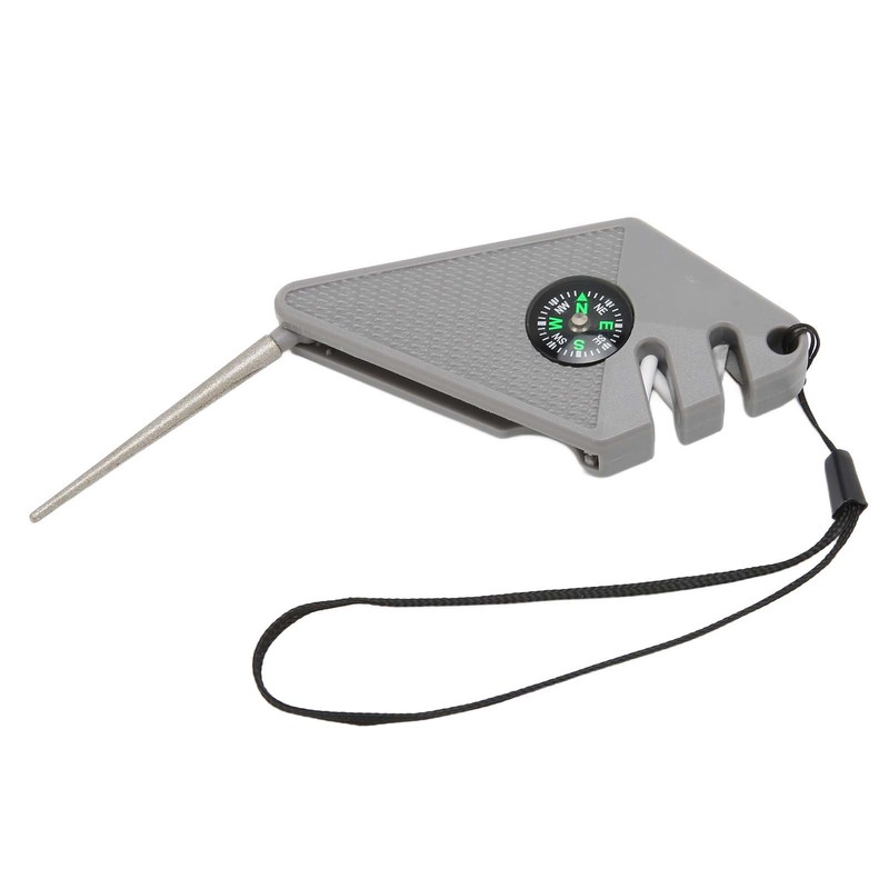 2PCS 6 in 1 Outdoor Knife Sharpener with Compass Survival