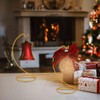 DELORIGIN 2pcs Ornament Display Stand Holder Glass Globe Golden Iron