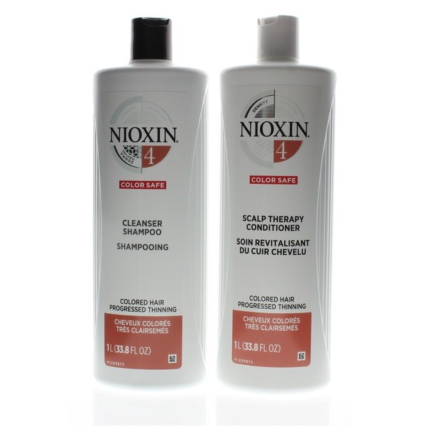Nioxin System 4 Cleanser + Scalp Therapy, Fine Hair Liter
