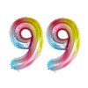 GOER Rainbow Foil Balloons Number 9,Huge Number Balloons for 9th