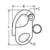 Yacht Steel Sweden Snap Shackle with Fixed Eye 30 mm