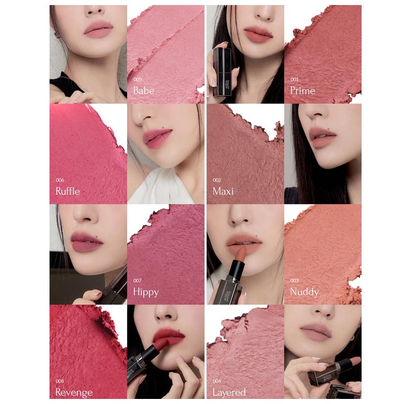 MUZIGAE MANSION Moodwear Blur Lipstick Set 2items, Color:006 Ruffle