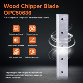 LDNMILES 2 Wood Chipper Blades ReplacementOPC506 12" OPC50636 Compatible with DK2 OPC566E OPC506E OPC506 OPC504 Chipper and Power King PK0903 &PK0915 Chipper Bevels