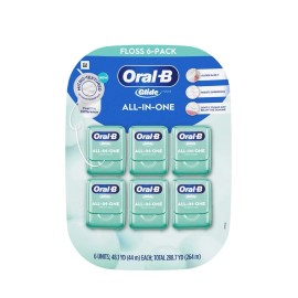 Oral-B Glide All-In-One Mint Flavor Dental Floss, 44 m, 6 pk.(288.7 Yards)