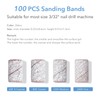 GazePlus 100 Pcs Sanding Bands for Nail Drill 80 Grit