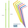 200 Pcs Colorful Plastic Straws - 8.26 Inch Flexible Disposable