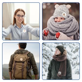 16 x Buttons DIY without Button Machine, 58/75 mm, Button Pins, Badges, School Children, Transparent DIY Lapel Buttons with Safety Pin and Button Paper