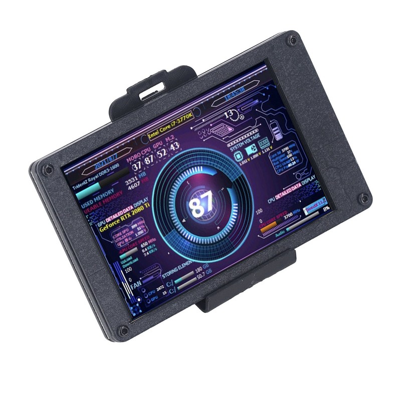 USB Mini Screen Adjustable Brightness 3.5in IPS Computer Temp CPU