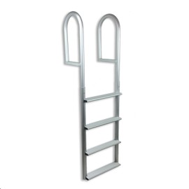 RecPro Marine ADL-A4W 4 Step Stationary Straight Dock Boat Ladder 20" Wide