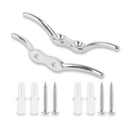 UBRAVE Pack of 2 Cleats Boat Cleats Rope Cleat Hooks, Rustproof Cleats for Boats & Flagpole, 316 Stainless Steel Flagpole Cleat. For Boats, Yachts, Flagpole, Sailing Boats, Awnings