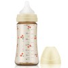 Grosmimi PPSU Baby Bottle, BPA Free (10oz Cherry_Pure Gold)