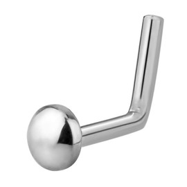 Forbidden Body Jewelry 18g-20g Titanium Ball, Spike & Dome Top L-Shape Nose Studs, Metal