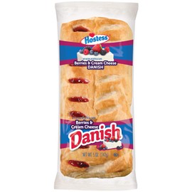 Hostess Berry and Cream Cheese Danish, 5 Ounce -- 36 per case.