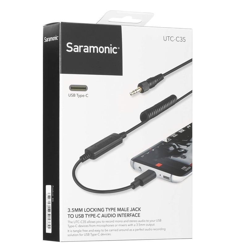 Saramonic UTC-C35 | Locking 3.5mm TRS Male to USB Type-C
