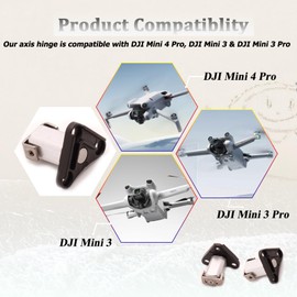 iMusk 2 pcs Reinforced Pivot Hinges for DJI Mini 5 Pro/Mini 4 Pro/MINI 3 Front Arm Axis Shaft with T5 Screwdriver and Tweezer Repair Tools