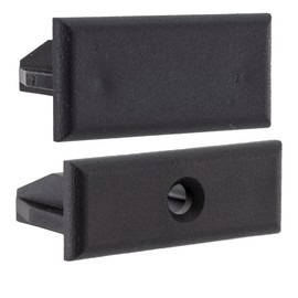 RecPro RV Pleated Shade Replacement End Cap Kit | 4-Pack (Top & Bottom) | Easy Snap-On Install | Available in Cappuccino, Cotton, and Black | Durable RV Interior Repair Parts (Black)